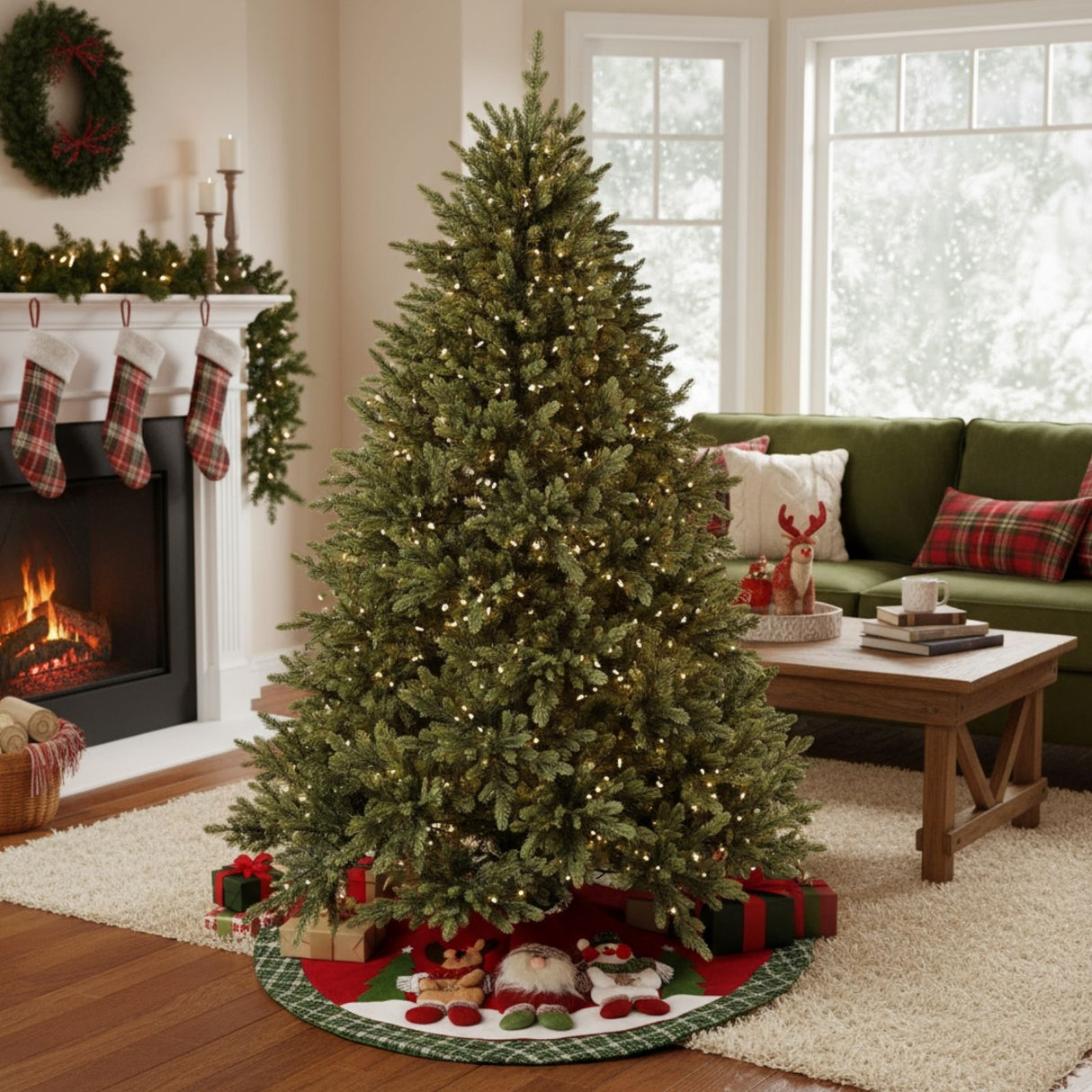 Christbaumdecke Weihnachtsbaum-Teppich Tannenbaum-Rock Baumunterlage