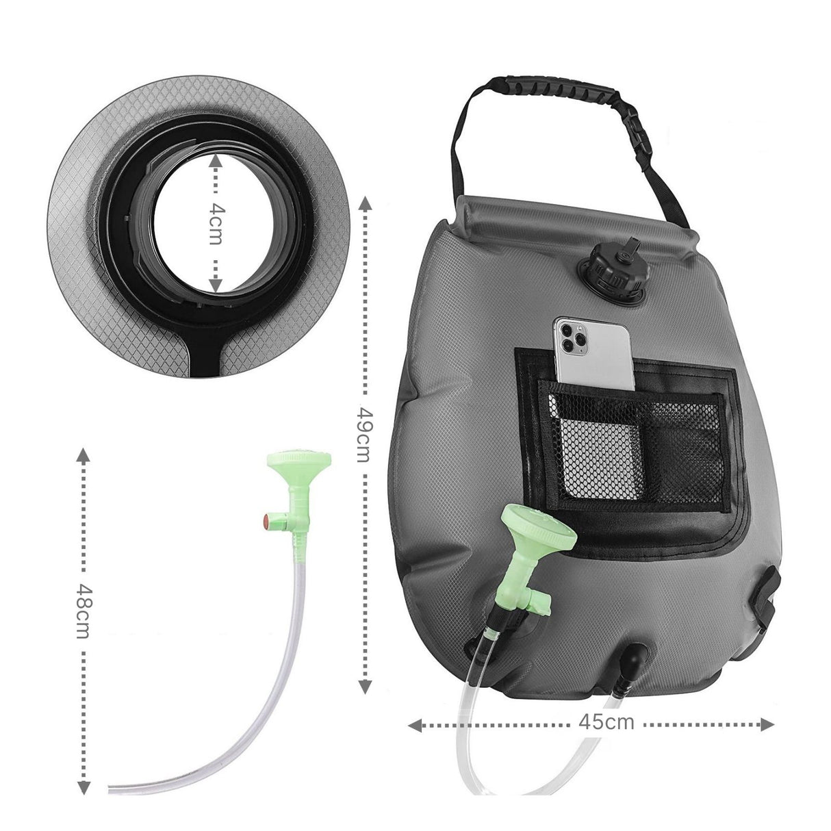 Gartendusche Duschtasche Aufheizbare Outdoor-Dusche