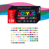 120-tlg. Set Acrylmarker Pinselstifte Arcrylstifte Acryl Brush Marker