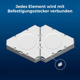 15er Set LED RGBIC Dreieck-Lichtpaneele Leuchtplatten Wandleuchte