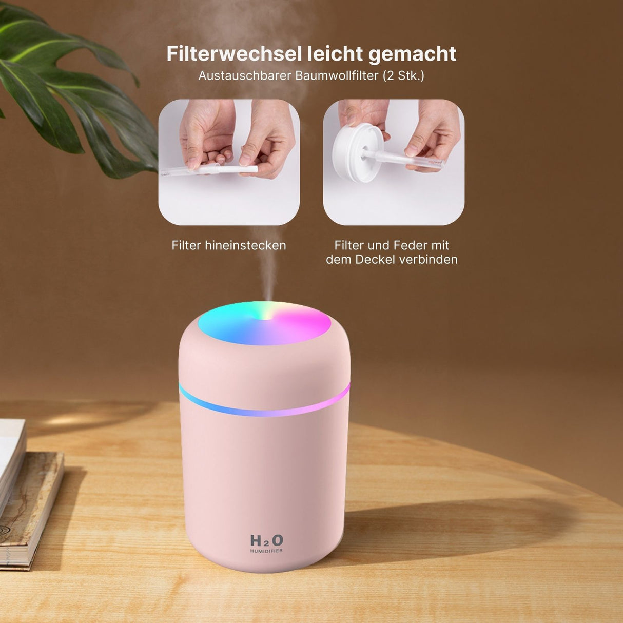 Tragbarer Luftbefeuchter Diffusor Ultraschall Mini-Luftbefeuchter