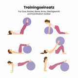 Sitzball mit Schutzhülle Gymnastikball Fitnessball Yoga-Ball