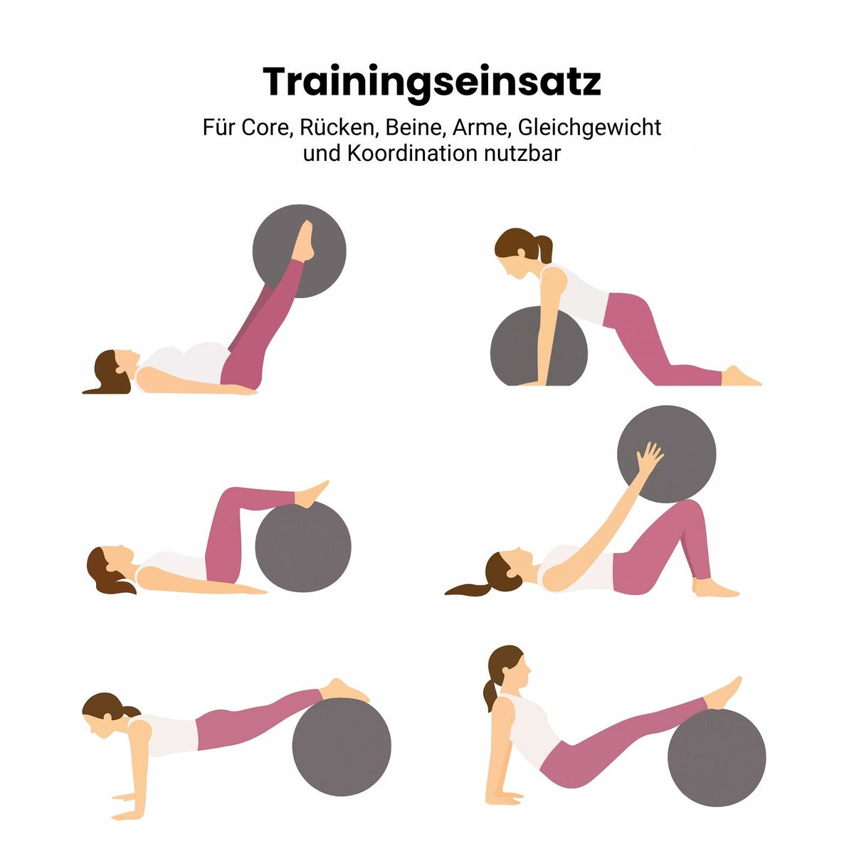 Sitzball mit Schutzhülle Gymnastikball Yoga-Ball Fitnessball
