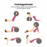 Sitzball mit Schutzhülle Gymnastikball Yoga-Ball Fitnessball