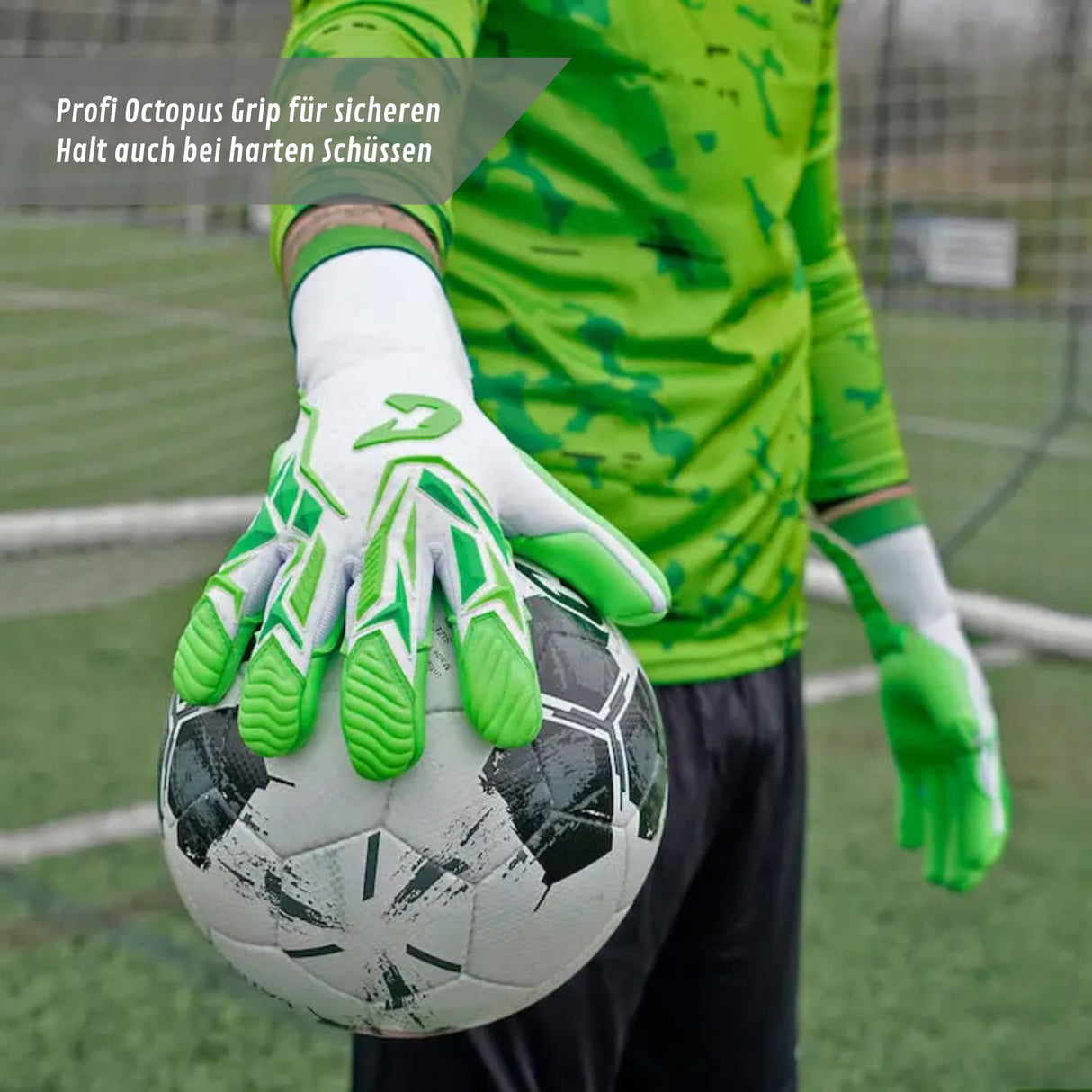 Fussballhandschuhe ViVor Freaky Green Gr. 5 Torwart Goalie Handschuhe
