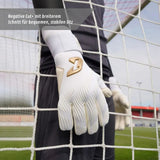 Fussballhandschuhe Invictus White Gold Gr. 10 Torwart Goalie Handschuhe