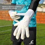 Fussballhandschuhe Pulse X All White Gr. 8 Torwart Goalie Handschuhe