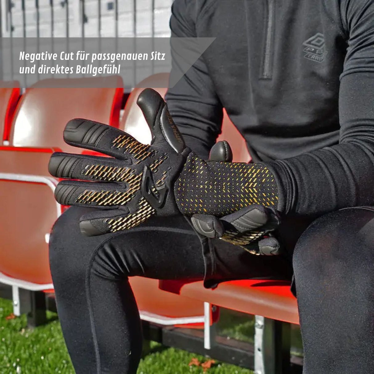 Fussballhandschuhe Revolution Gold Gr. 10 Torwart Goalie Handschuhe