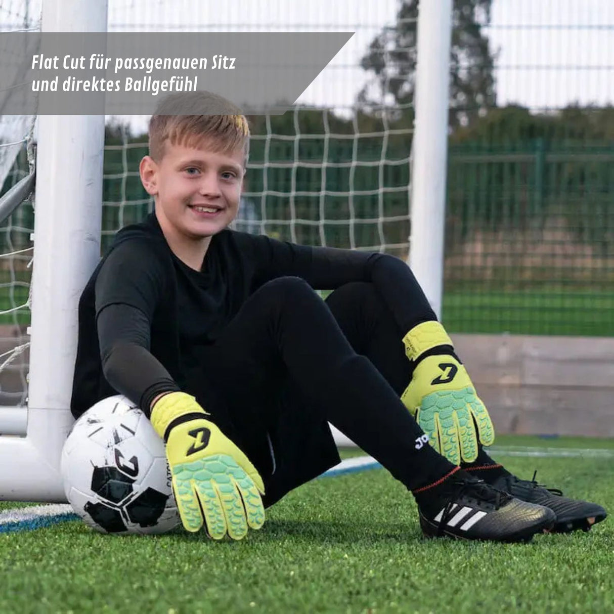 Fussballhandschuhe Fly Kids Green Soul Gr. 7 Torwart Goalie Handschuhe