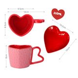 Herztasse mit Untertasse Becher Kaffeetasse Teetasse Henkeltasse