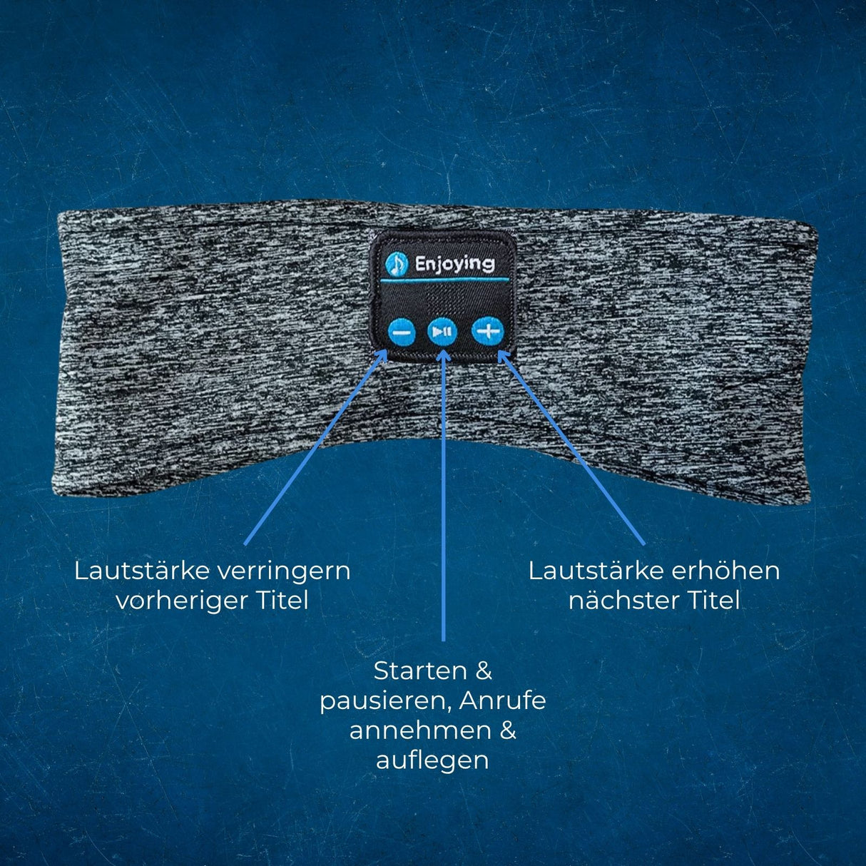 Bluetooth Schlafmaske Augenmaske Kopfband mit Stereo Kopfhörern