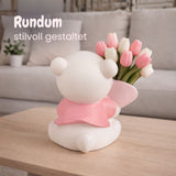 Sitzender Bär-Vase Dekoration Blumenarrangement Wohnaccessoire