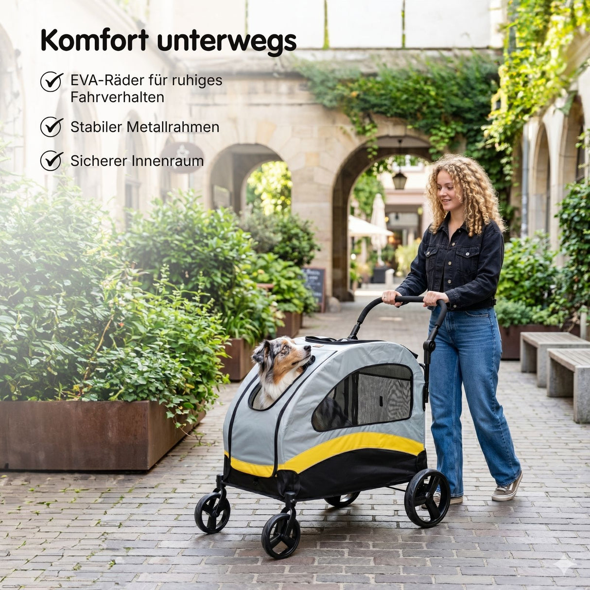 Hundebuggy Gr. XL Haustierwagen Hundetransport Hundewagen Hundestroller