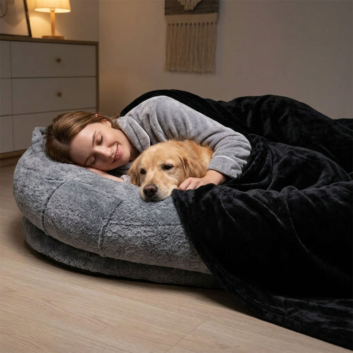 XXL Hundebett Hundekissen Haustierbett Donut-Hundebett Hundematratze