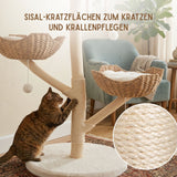 Kratzbaum mit Körben und Plattform Katzenbaum Katzenspielzeug Kletterbaum