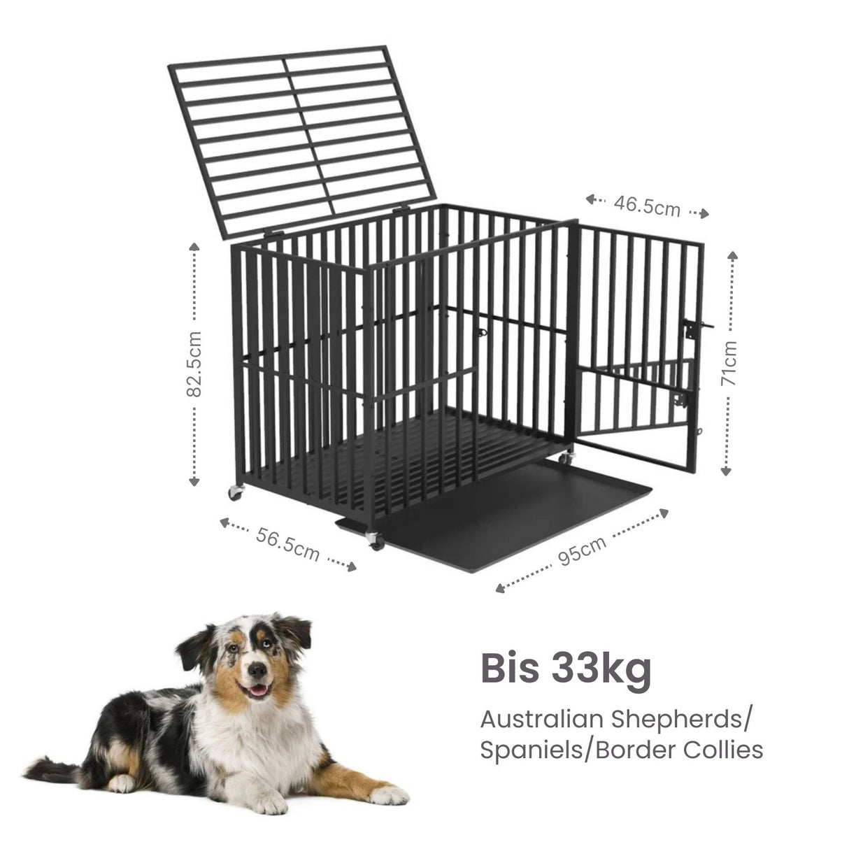 Hundekäfig Grösse L Hundebox Haustierkäfig Indoor-Käfig Metallkäfig