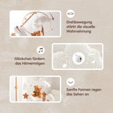 Mobile mit Halterung und Spieluhr Teddybär Schlafbegleiter mit Musik