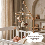 Mobile mit Halterung Stern Weiss Babymobile mit Glockenhalter