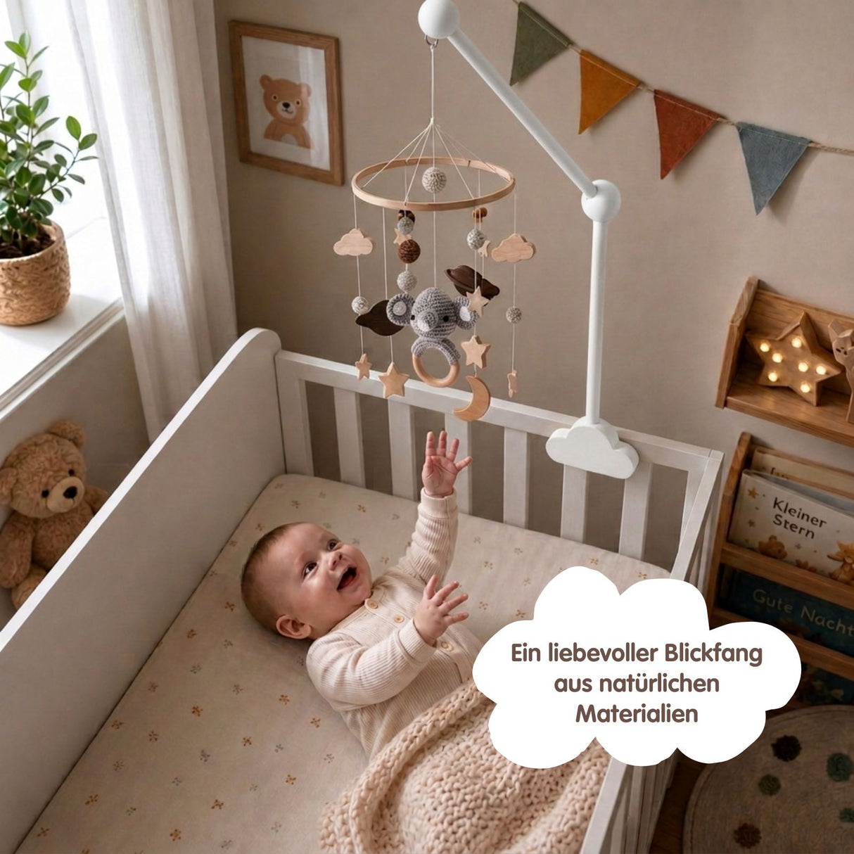Mobile mit Halterung Elefant Babymobile mit Mobilearm