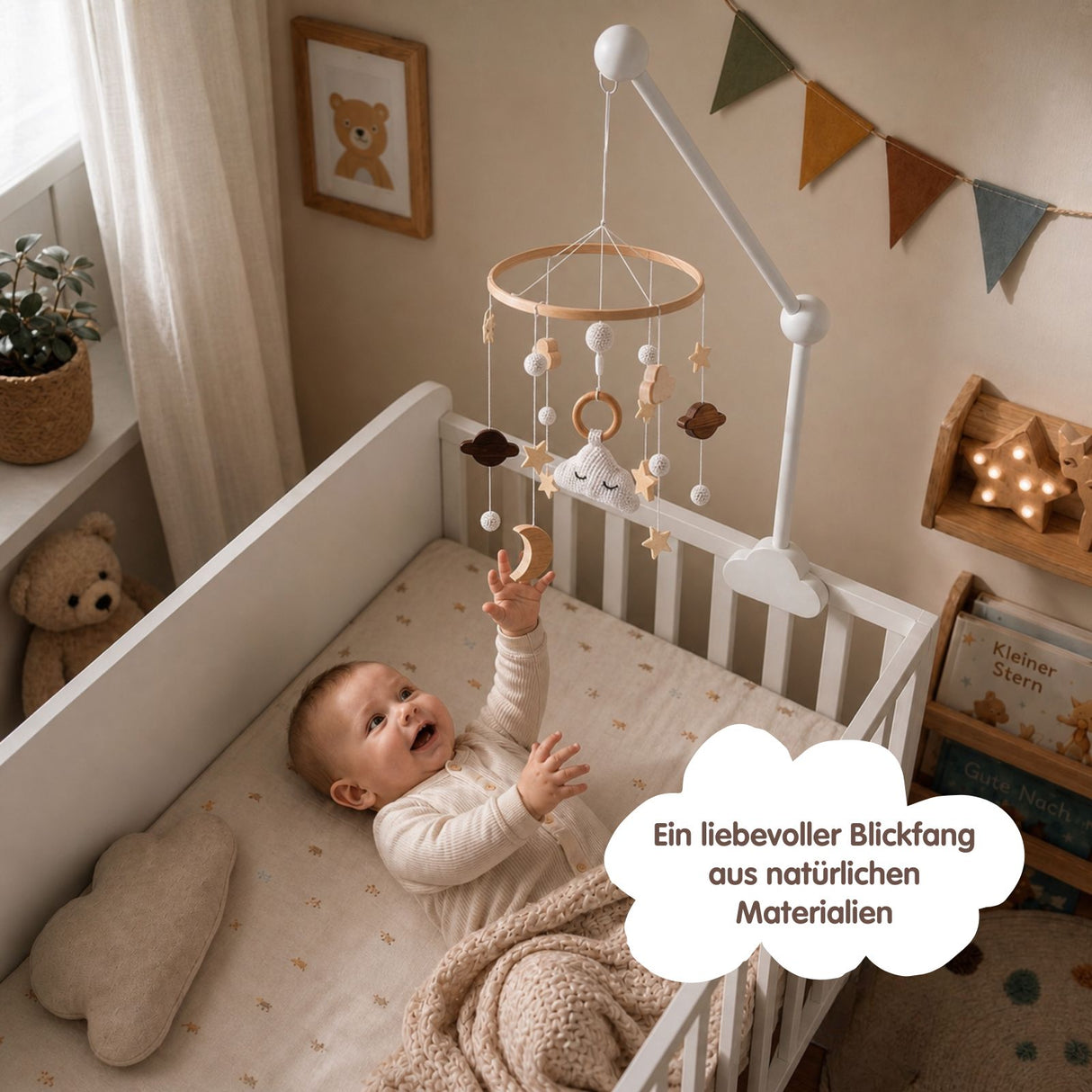 Mobile mit Halterung Wolke Babymobile mit Mobilearm
