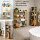Bambus-Möbel-Set Badregal mit Schrank und Standregal