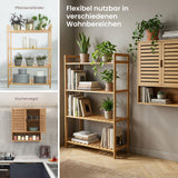 Bambus-Möbel-Set Standregal und Hängeschrank