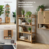 Bambus-Möbel-Set Badregal mit Schrank Standregal und Hängeschrank