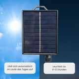 LED-Hanfseil-Dekoleuchte 8m Solarleuchte Gartenbeleuchtung Gartenlicht
