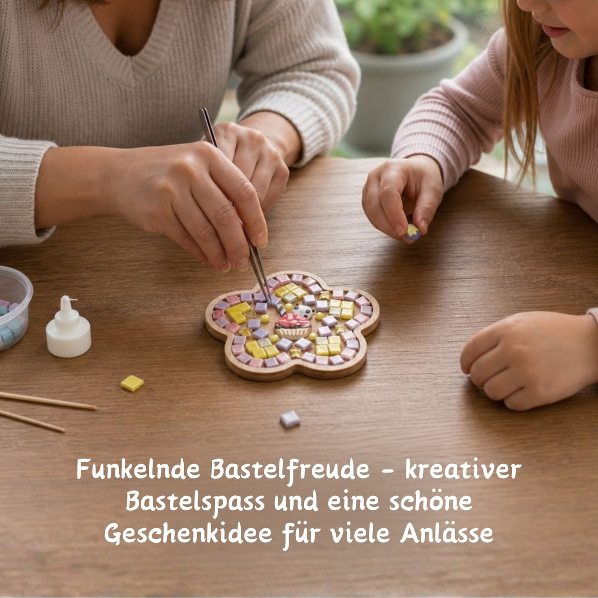 2er-Set DIY-Mosaik-Untersetzer Igel Panda Untersetzer-Bastelset