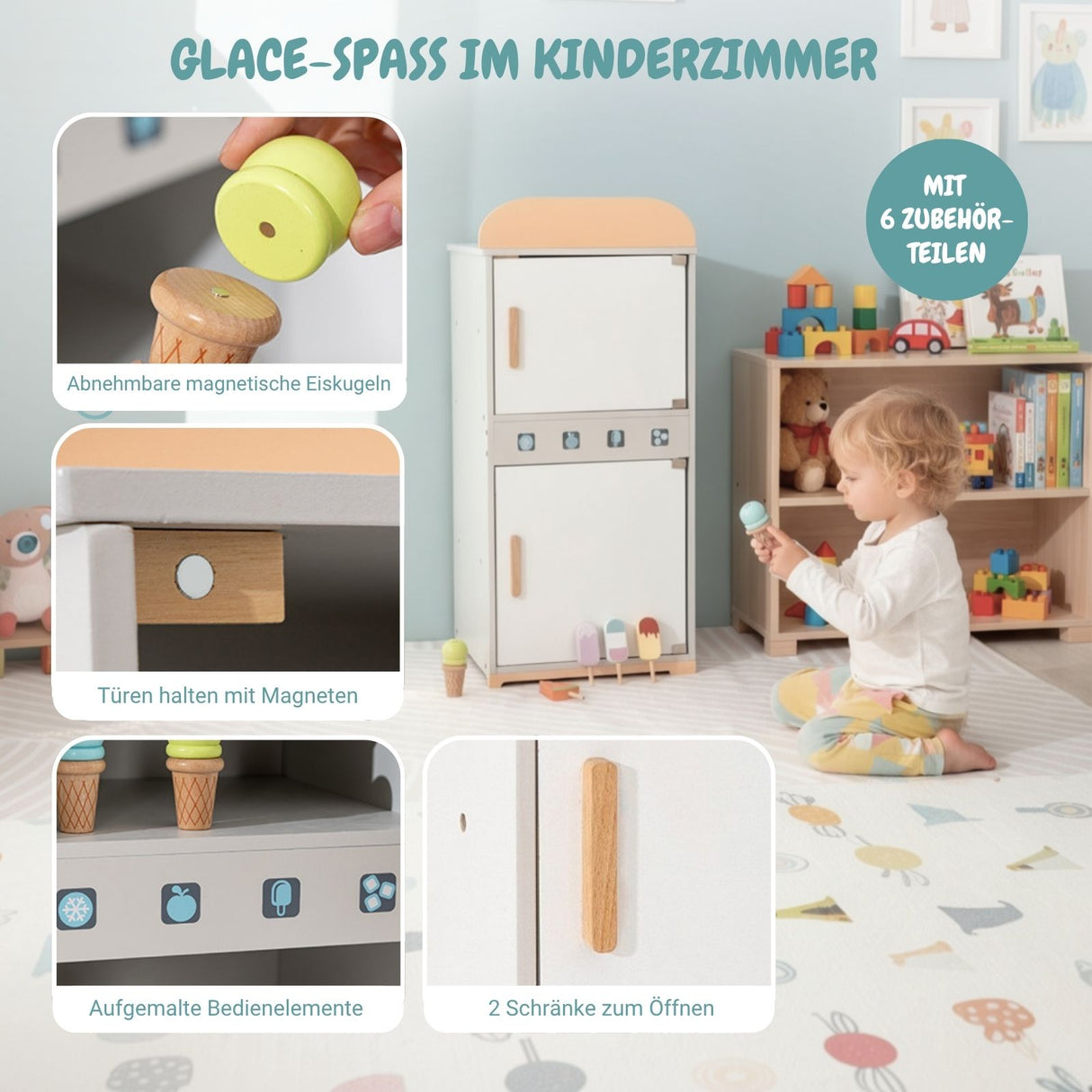 Spielküche mit XXL Spielset Haushaltsgeräte und Frühstücksset