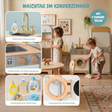 Kinderküche mit XXL Spielset Haushaltsgeräte und Frühstücksset