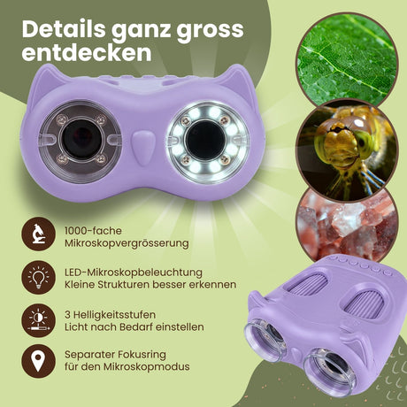 2-in-1 Kindermikroskop und -teleskop Digitalmikroskop Handmikroskop