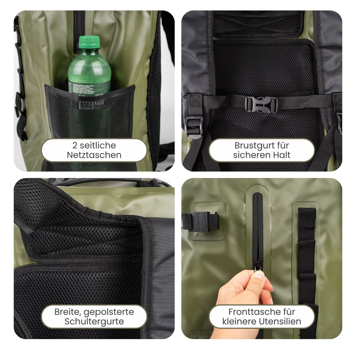 Wasserdichter Angelrucksack Angeltasche Tackle Bag Ködertasche
