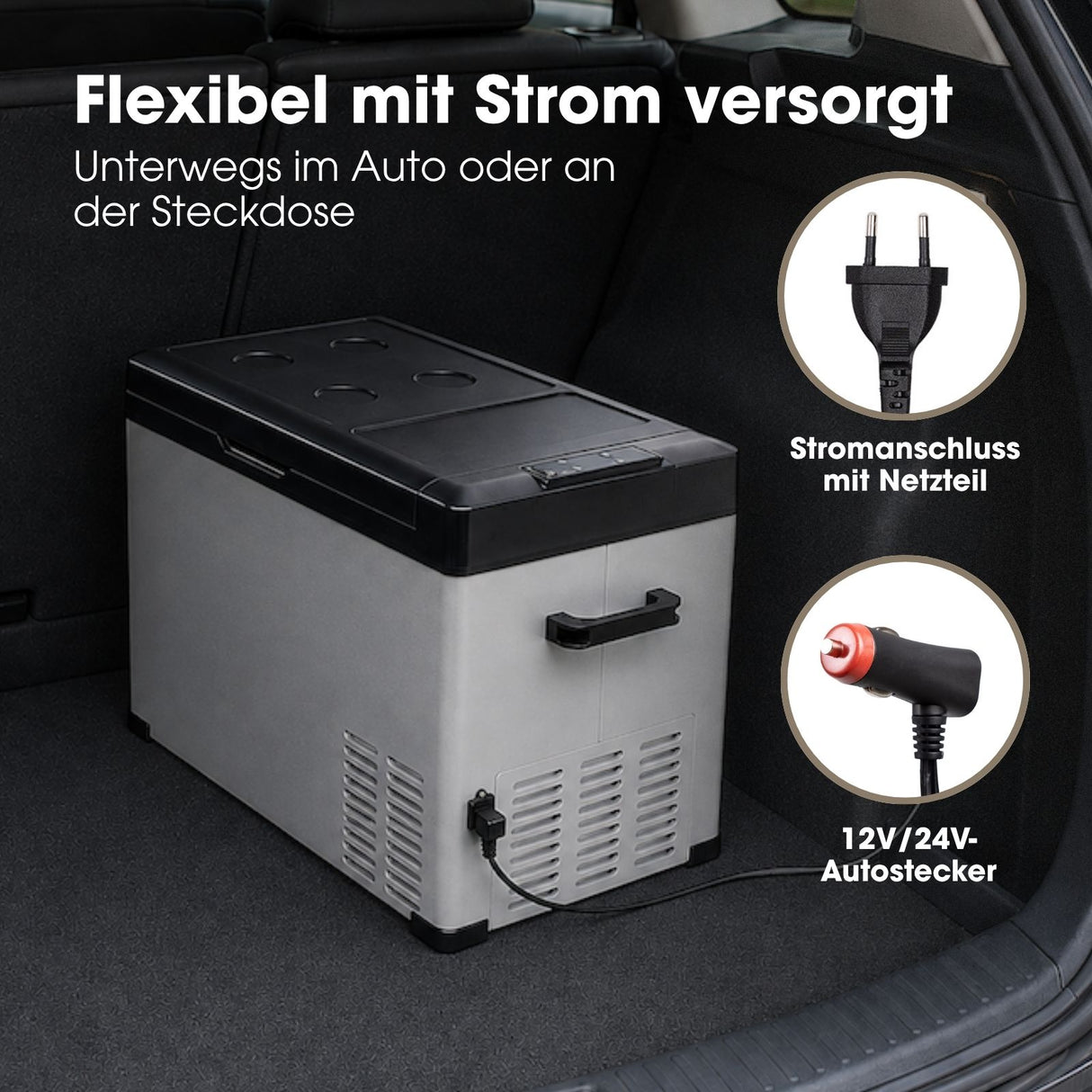 Kompressor-Kühlbox 40L Gefrierbox Auto-Kühlbox Camping-Kühlschrank
