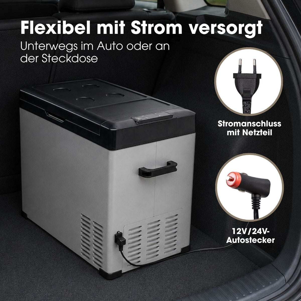 Kompressor-Kühlbox 50L Auto-Kühlbox Gefrierbox Camping-Kühlschrank