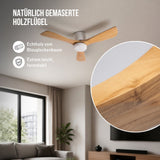 Holz-Deckenventilator LED-Deckenventilator Deckenlüfter Deckengebläse