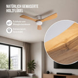 Holz-Deckenventilator Deckengebläse LED-Deckenventilator Deckenlüfter