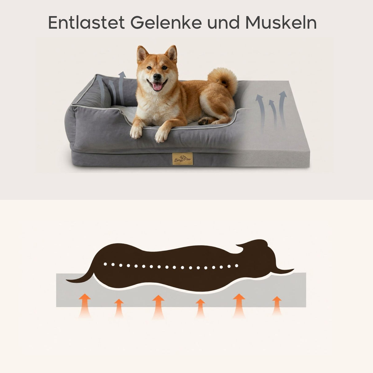 Hundebett Grösse L Haustierbett Schlafplatz Kuschelbett Liegeplatz