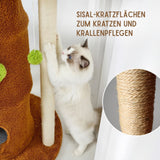Kratzbaum mit Höhlen und Krone Katzenbaum Kratzmöbel Kletterbaum