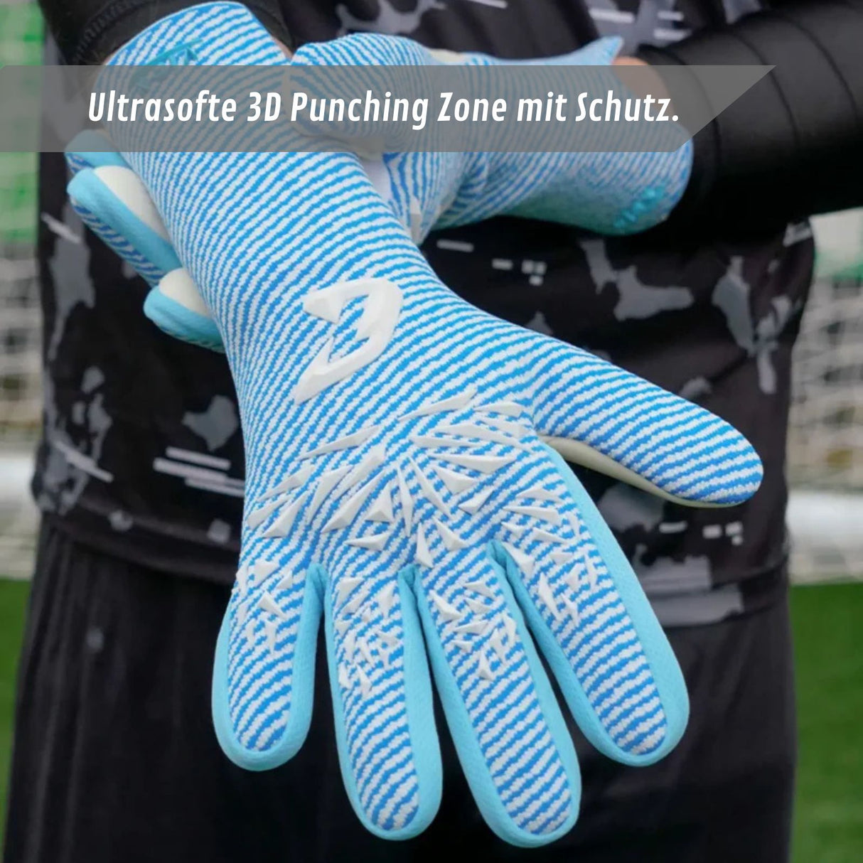 Fussballhandschuhe Aero Virx Blue Gr. 9 Torwart Goalie Handschuhe