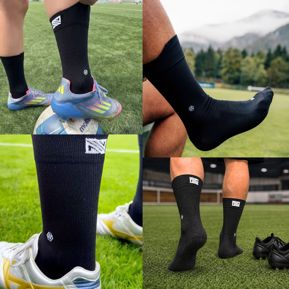 Fussballsocken Gr. 31-35 Sportstrümpfe GripSoxx NX Schwarz