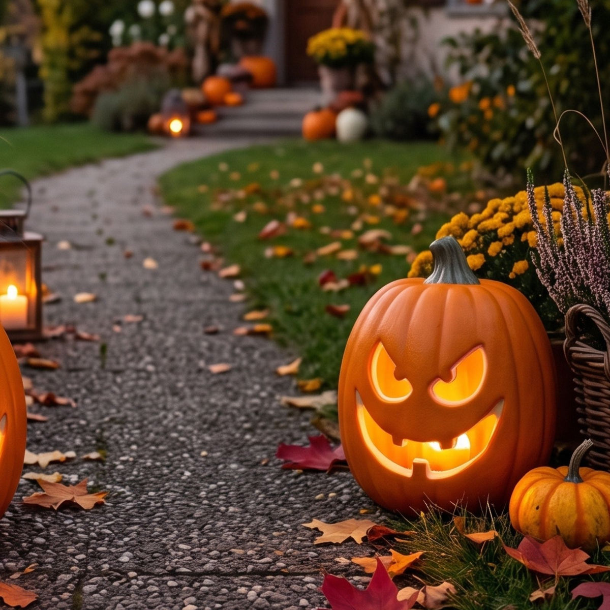 Halloween Kürbis mit LED Halloweendeko Partydekoration Leuchtkürbis