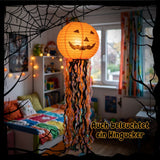 3er-Set Kürbis-Papierlaterne Halloweendeko Partydekoration Papierlampion