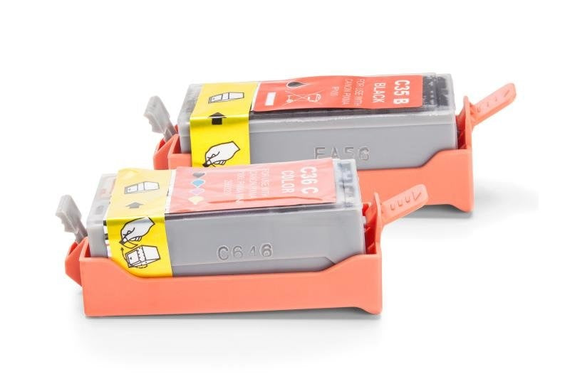Alternative Tintenpatrone zu Canon PGI-35BK, CLI-36 CMY