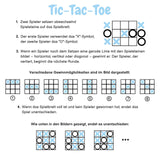 Tic Tac Toe Geschicklichkeitsspiel X und O Drei gewinnt Holzspielzeug