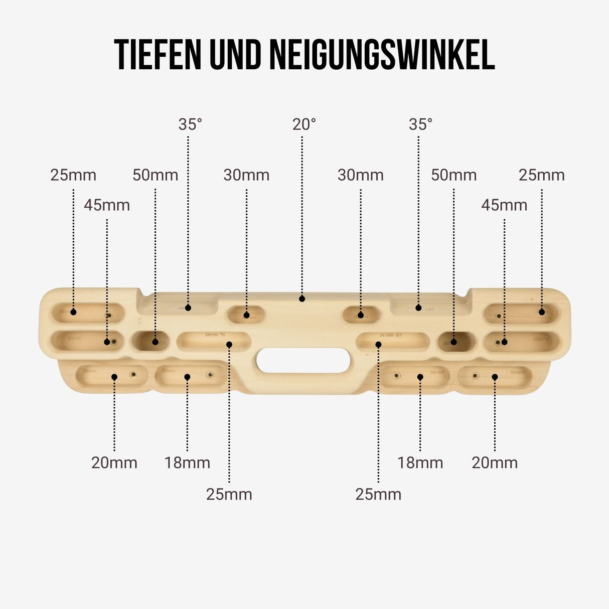 Hangboard Kletterbrett Fingerboard Kletterzubehör Trainingsboard