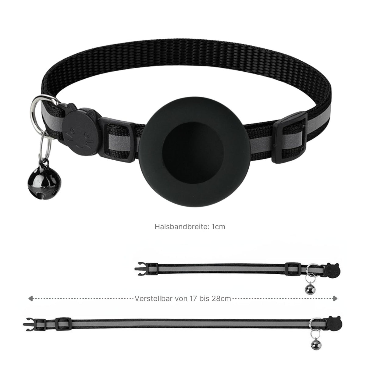 Halsband mit Airtag-Halterung Katzenhalsband Hundehalsband