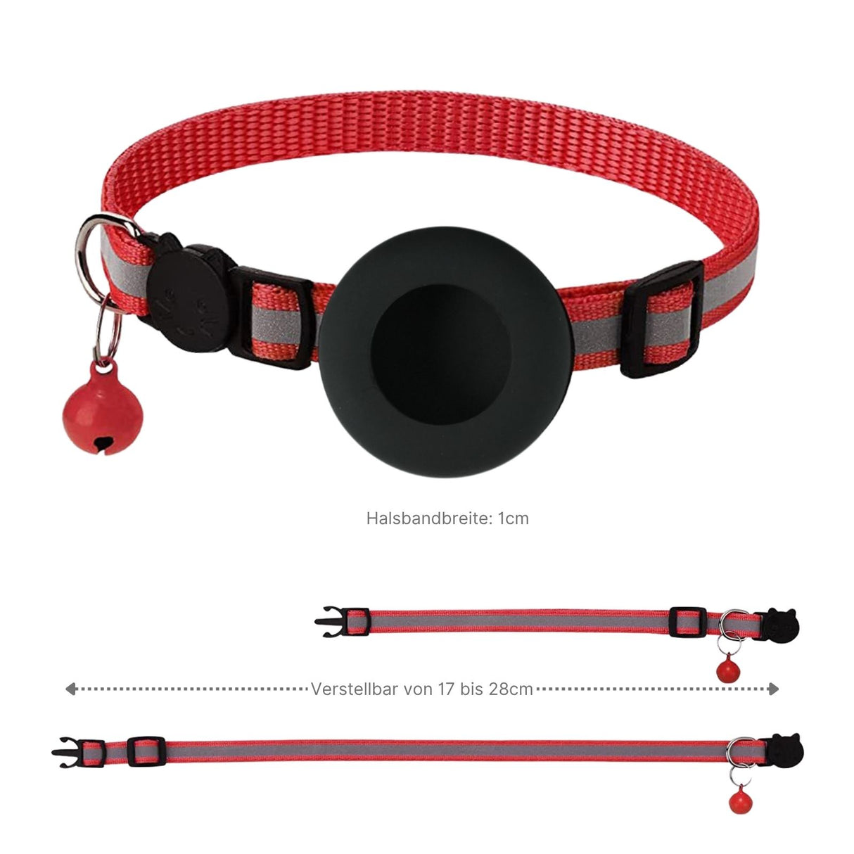 Halsband mit Airtag-Halterung Hundehalsband Katzenhalsband