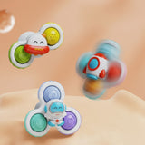 3er-Set Saugnapf-Kreisel Babyspielzeug Badespielzeug Fidget Spinner