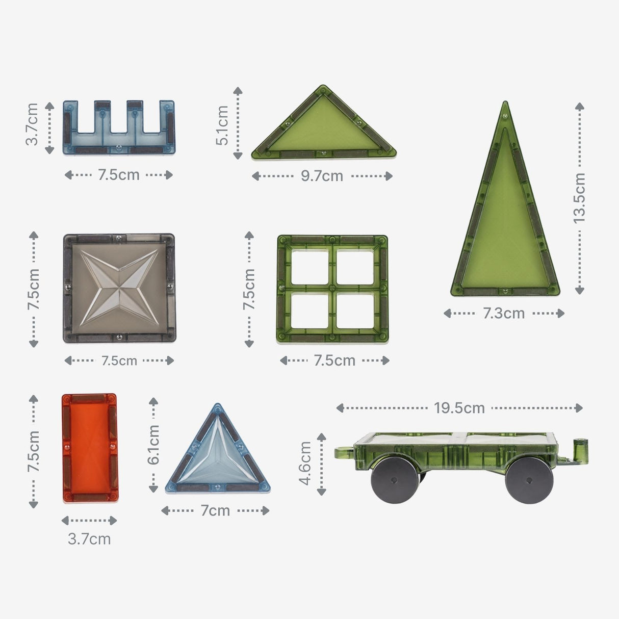 Magnetische Bausteine Naturfarben Magnetspielzeug Magnet-Baukasten